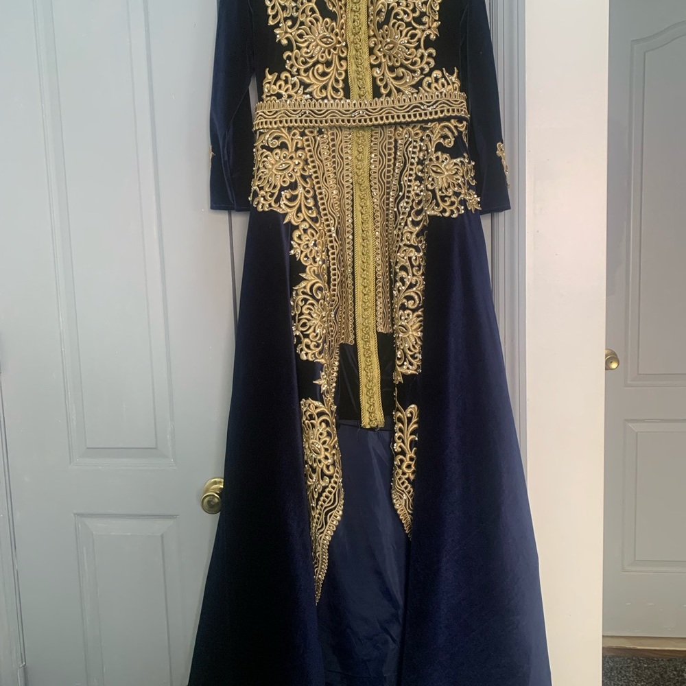 It’s a new Velvet bride dress highlow.